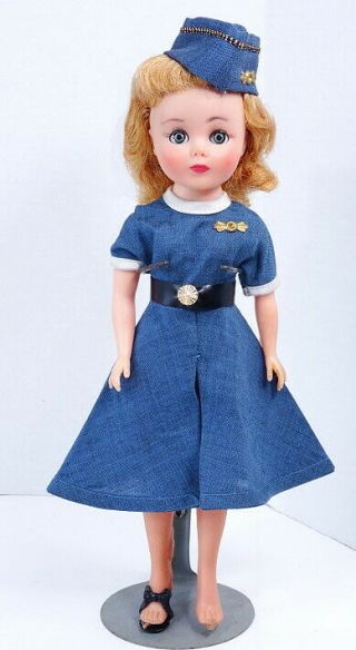 Vintage 10.  5 " Toni Stewardess Flight Attendant American Character Doll 1958 3da