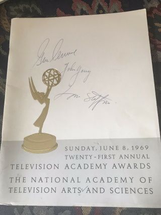 Apollo X Astronauts’ Autographs On 1969 Television Academy Awards Program