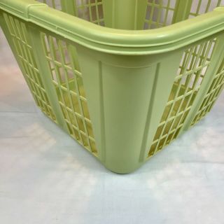 Vintage Rubbermaid Square Laundry Basket Avocado Green 2972 Clothes Hamper 5