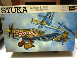 Vintage Unassembled Plastic Model Kit - Stuka Junkers Ju 87b