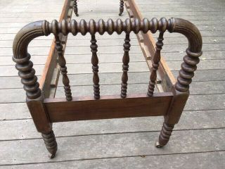 Antique Early Jenny Lind Spool daybed 6