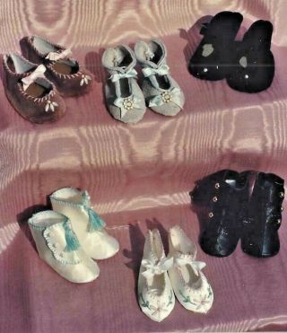 All Size (6 Styles) Antique Doll French - German Child Shoe Boot Slipper Pattern