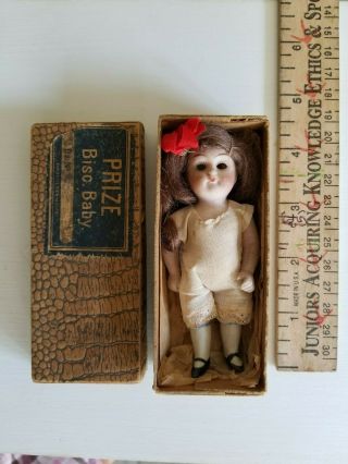 Antique Prize Baby Doll 4 1/2 " Made In Germany W/ Box