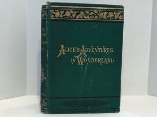 Antique 1889 Alice Adventures Wonderland Book Lewis Carroll Macmillan Illustrate