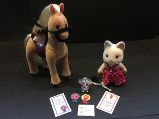 Calico Critters Willow & Carly’s 1st Horse Show Retired Epoch/sylvanian Families