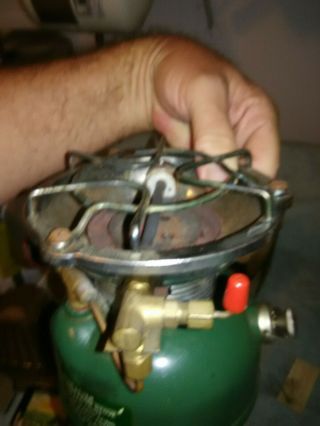 Vintage Coleman Sportster Camp Stove Model 502 - 700 Green With Heat Drum
