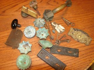 Antique Vintage Locks,  Plates,  Keys,  Hardware Assemblage Or Altered Art