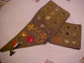 Boy Scout Eagle Medal And Merit Badge Sash W/40 Mb Plus Other Ranks