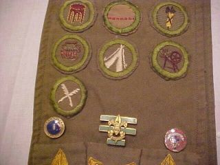 Boy Scout Eagle Medal and merit badge sash w/40 MB plus other ranks 5