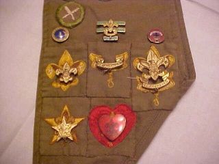 Boy Scout Eagle Medal and merit badge sash w/40 MB plus other ranks 6