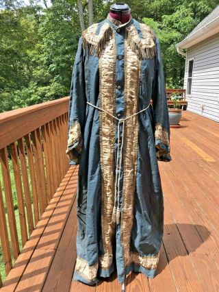 Antique Odd Fellows Grand Robe Regalia Metal Bullion Trim Renaissance Costume