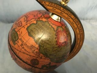 Zoffoli Antique Map Revolving Desk Globe on Stand 4