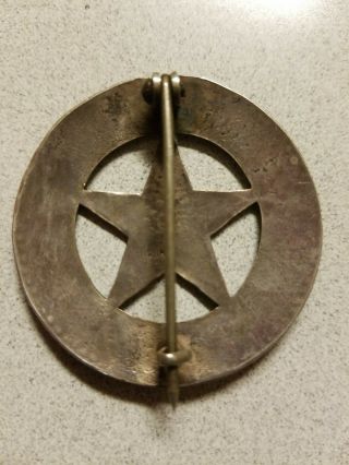 Texas Rangers Badge marked sterling 2
