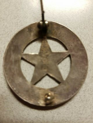 Texas Rangers Badge marked sterling 6