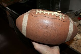 Old Vintage Spalding Football Pigskin Varsity 135 Model Ball