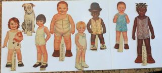 Sale: Rare 30s Antique Vintage Little Rascals Our Gang Paper Dolls Petey Dog