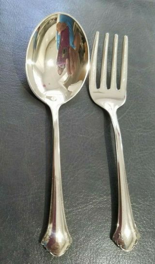 Towle Chippendale Sterling Silver 2 piece Baby Set Infant Spoon and Fork Set 8