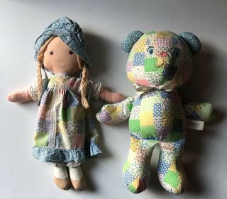 Vintage Holly Hobbie Doll And Teddy Bear