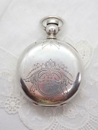 Antique Waltham Solid Sterling Silver Full Hunter Pocket Watch Case,  Guarantee