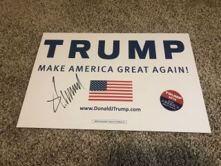 Donald Trump Autographed Campaign Poster
