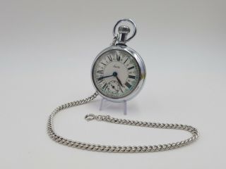 Vintage Sears Pocket Watch Made In Great Britain Train Railroad