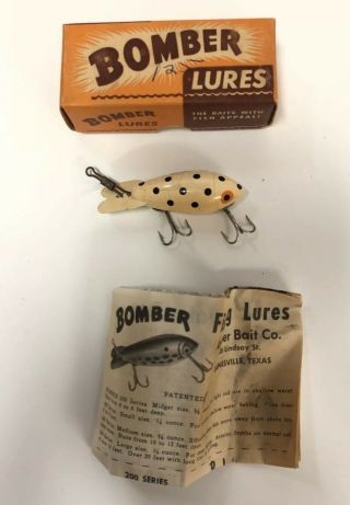 Old Fishing Lure Bomber Lure With Paper Work Old Tackle