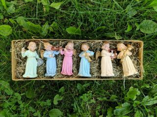 Vintage Angels Germany Us Zone Christmas Set Of 6 Antique