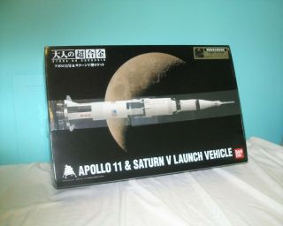 Bandai Otona No Chogokin Apollo 11 & Saturn V Launch Vehicle Model Set,  Nib