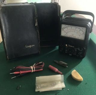 Simpson Model 260 Multimeter Series 6p With Overload Protection & Leather Case