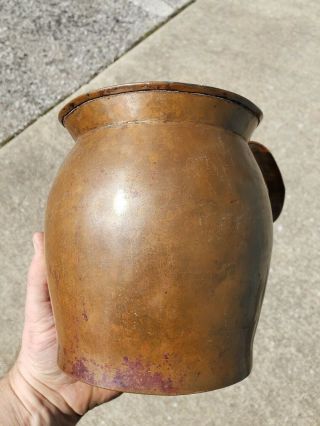 Antique 4 Copper Beer Mug Tankard Tavern Pitcher Handmade AAFA Primitive Decor 3