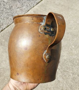 Antique 4 Copper Beer Mug Tankard Tavern Pitcher Handmade AAFA Primitive Decor 5
