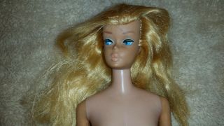 Vintage Blonde Hair Swirl Ponytail Barbie Doll