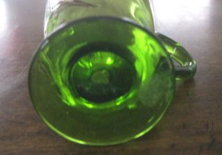 MARY GREGORY ATQ SET OF 6 EMERALD GREEN GLASSES/GOBLETS HP ELIZABETAN MEN 6