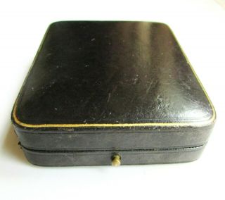 Old Antique Victorian Leather Pocket Watch Box - Perfect For Presentation