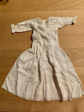 Vintage/antique White Doll Dress For Antique Doll