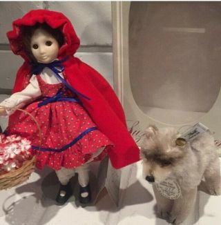 1987 Margarette Steiff Mini Grey Wolf Red Riding Hood Vintage 8