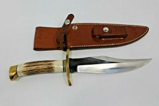 Randall Made Custom Knive Model 12 - 8 Bear Bowie Stag L386818b - Okk