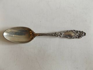 Antique Gorham Sterling Silver Collectible Teaspoon C.  1900 H406 Wild Rose June