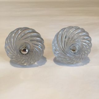 Set Of 2 Antique Clear Glass Knobs Glass Drawer Pulls - 1 3/4” 63