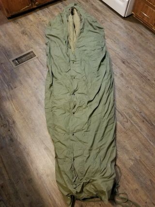 Vintage Us Army Artic Weather Mountain Sleeping Bag M - 1949 Usamilitary From 1951