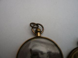 2 X ANTIQUE VICTORIAN OLD ROLLED GOLD NECKLACE PENDANT PHOTO PICTURE LOCKET 3