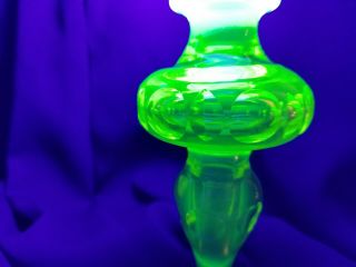Antique Uranium / Vaseline Glass Par - fum Bottles 6