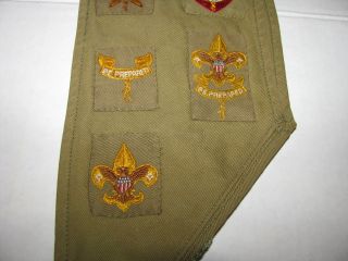 Vintage Boy Scout Sash w 36 Merit Badges Patches and 1940 WORLDS FAIR PATCH 10