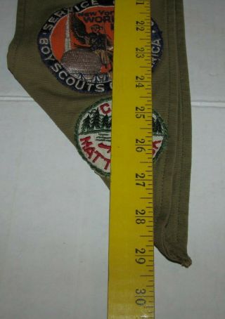 Vintage Boy Scout Sash w 36 Merit Badges Patches and 1940 WORLDS FAIR PATCH 12