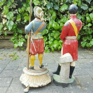 2 Large 19th Century French Spelter Figures.  Wellington & a Musketeer (Waterloo) 4