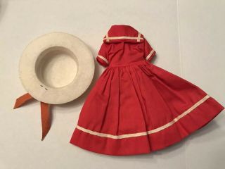 Vintage Vogue Jill red sailor dress with felt hat 3166 2