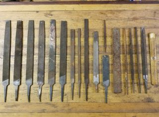 Antique Tools • Metal Machinist Files • Antique Blacksmith Nicholson Filing ☆usa