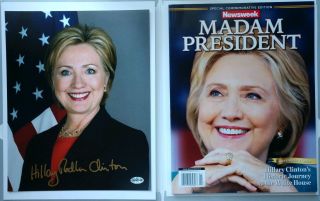 Hillary Clinton Newsweek Madam President Recalled Error / Authentic Signed