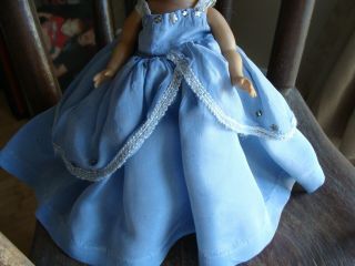 Vintage 1955 Madame Alexander Kin 8 " Cinderella Blue Taffeta Gown (no Doll)