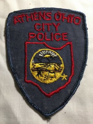 Athens Ohio City Police Department Cloth Patch Cops Vintage Retired Uniform